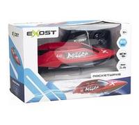 Exost Bateau Télécommandé Rouge - Rocketwave 2,4 Ghz - Batterie Rechargeable - Jouet pour Enfant 5,6,7,8,9,10 Ans