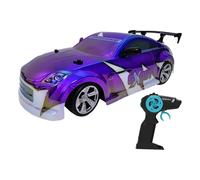 Exost - Voiture Télécommandée Holographique Shiny Flash - Carrosserie Rose - Effets Lumineux - Jusqu’à 15 km/h - 2,4 GHz, Portée 25m - Batterie Rechargeable USB - Jouet RC Intérieur/Extérieur