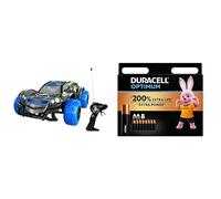 Exost-VoitureTélécommandée-XBull-Echelle1:18 + Piles AA Duracell Optimum (lot de 8) - Piles Alcalines 1,5V - Jusqu’à 200% plus longtemps ou plus puissant - Alimentez vos appareils énergivores - Recycl
