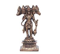 Exotic India Petite statue de Panchmukhi Seigneur Hanuman en cuivre Balajee Murti pour décoration de maison et de bureau 10,2 cm