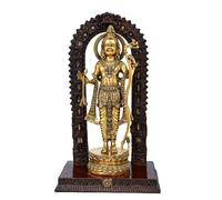 Exotic India Sculpture religieuse Shri Ram Lalla en laiton fabriquée à la main en forme d'enfant pour temple et Pooja 48,3 cm