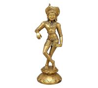 Exotic India Statue en laiton Katyavalambitamurti Shiva de 27,9 cm | Lord Shiv en tant que Katyavalambita Mudra Murti Idol pour chambre Puja, maison, bureau