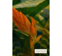 Exotic Speckled Leaf Oil Painting Notebook: Vibrant Green and White Botanical Art Journal for Creative Expression and Daily Notes