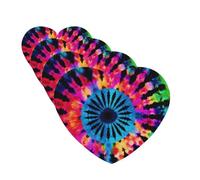 Exotic Tribe Lot de 4 désodorisants de voiture style Tie Dye - Cartes parfumées à suspendre - Longue durée - Pour armoire, salle de bain, voiture, miroir intérieur