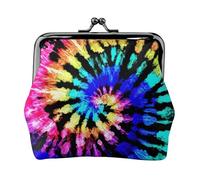 Exotic Tribe Portefeuille léger et minimaliste avec imprimé tie-dye pour pièces de monnaie pour les visites de gym et les courses, Noir , Taille unique, Pochette à monnaie