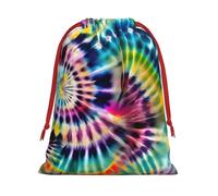 Exotic Tribe Tie Dye Style Imprimé Sac Cadeau avec Cordon de serrage Décoration pour Fêtes Fêtes Anniversaire Pochette