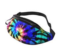 Exotic Tribe Tie Dye Style Imprimé Unisexe Sac banane Sac banane Accessoire de voyage pour lunettes de soleil Portefeuilles Passeport Clé