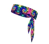 Exotic Tribe Tie Dye Style Unisexe Sports Head Tie Dye Bandanas - Bandeau athlétique pour tennis, course à pied, yoga - Bandes élégantes et réglables