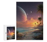 Exotic Tropical Sunset Beach -1 Puzzle 1000 Pièces Educa Jouet en Bois Cadeau Unique Décoration Intérieure Jeu Éducatif Challenge Toy Adultes Et Enfants À Partir De 14 Ans 300 PCS