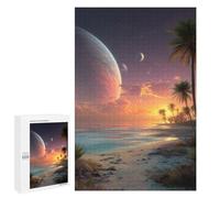 Exotic Tropical Sunset Beach -1 Puzzle 1000 Pièces Educa Jouet en Bois Cadeau Unique Décoration Intérieure Jeu Éducatif Challenge Toy Adultes Et Enfants À Partir De 14 Ans 1000 PCS