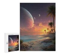 Exotic Tropical Sunset Beach -1 Puzzle 500 Pièces Educa Jouet en Bois Cadeau Unique Décoration Intérieure Jeu Éducatif Challenge Toy Adultes Et Enfants À Partir De 14 Ans 500 PCS