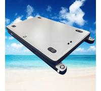 ExoticaBlend Baignoire Gonflable pour Adultes, Ponton Flottant pour Lacs, Plateforme de Baignade Multi-Personnes, Gonflage/Dégonflage Rapide en 1 à 2 Minutes avec Pompe Manuelle 2.5m