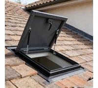 ExoticaBlend Fenêtre de Toit avec Trappe de Sécurité, Ventilation Manuelle pour Combles, sous-Sol et Véranda 95 * 95cm