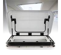 ExoticaBlend Lanterneau Caravane,Hublot De Toit pour Camping-Car,Découpe 500/700/800 X 500 MM, Trappe De Fenêtre De Toit pour Caravane avec Éclairage LED,Cadre Aluminium Léger 80x50cm