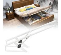 ExoticaBlend Lève-Lit Robuste, Mécanisme de Lit Relevable, Ensemble de Charnières pour Cadre de Lit Coffre-Lit, Vérin à Gaz pour Lit Pliant Électrique, Ouverture et Fermeture Silencieuses White-110cm