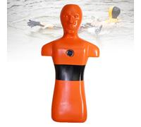 ExoticaBlend Mannequin D'entraînement au Sauvetage Aquatique, Modèle de Formation au Sauvetage en Piscine, Dispositif de Sauvetage Lourd, avec 3 Orifices d'Injection d'eau Orange-Stainless