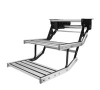 ExoticaBlend Marchepied Manuel en Aluminium de Remplacement pour Camping-Car, Caravane, Camping-Car, Caravane, Jusqu'à 150 Kg,Electric-Double-layerwithlight