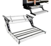 ExoticaBlend Marchepied Pliable pour Camping-Car, Manuel avec Bande Lumineuse LED, Escalier Manuel en Aluminium, Pédale de Prévention des Glissements, Jusqu'à 150 kg 1Step-Manual