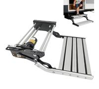 ExoticaBlend Marchepied Pliable pour Camping-Car, Manuel avec Bande Lumineuse LED, Escalier Manuel en Aluminium, Pédale de Prévention des Glissements, Jusqu'à 150 kg 1Step-Automatic(24V)