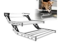 ExoticaBlend Marchepied Pliable pour Camping-Car, Marche en Aluminium pour Caravane, Échelle Robuste Rectangulaire pour Camping-Car, Supporte Jusqu'à 150 kg, Marche pour VR 2Step-Manual(LED)