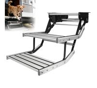 ExoticaBlend Marchepied Pliable pour Camping-Car, Marche en Aluminium pour Caravane, Échelle Robuste Rectangulaire pour Camping-Car, Supporte Jusqu'à 150 kg, Marche pour VR 2Step-Automatic(12V)