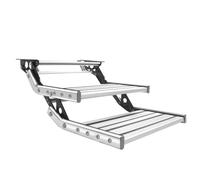 ExoticaBlend Marchepieds pour Camionnette, Marchepieds Manuels Antidérapants pour Camping-Car, Capacité de Charge de 150 Kg, Marchepied Pliable pour Caravane,Manual-Double-Layer