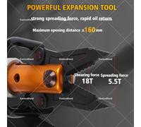 ExoticaBlend Pince Hydraulique 18 T, Pince à Expansion Hydraulique 5,5 T, Outil de Coupe Et d'Expansion Rotatif à 360° pour Sauvetage d'urgence