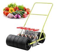 ExoticaBlend Planteur de Semences Agricoles | Semoir de Légumes Manuel - Espacement Réglable des Rangées/Espacement/Profondeur des Plantes, Épandeur de Jardin pour Graines de 2 à 10 mm 5Rows