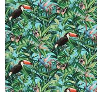 Exotique & Tropical Oiseaux Papier Peint - Flamant Paon Perroquet Nature Jungle
