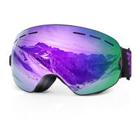 EXP VISION Lunettes de ski et de snowboard avec verres doublés, protection UV400 et système antibuée - Se portent par-dessus les lunettes optiques - pour femmes, hommes et jeunes