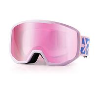 EXP VISION Masque de Ski Pro Anti-buée Lunettes de Ski, 100% Protection UV400 Masques de Snowboard, Masque et Lunettes de Ski Moto Skateboard pour Hommes, Femme, Garçons et Filles