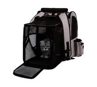 Expandable Cat Backpack, Portable Puppy Carrier, Breathable Foldable Design, Ventilated Mesh Panels, Lightweight Comfortable Fit, for Outdoor Travel, Motorcycle, Camping, Hiking