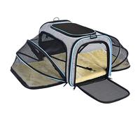 Expandable Cat Carrier, Portable Pet Bag, 18.11x11.02x11.02 inches Detachable Dog Pouch, Breathable Mesh, Lightweight Foldable Design for Travel, Shopping, Walking, Cats, Dogs