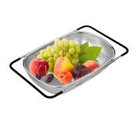 Expandable Colander Stainless,Steel Strainer Sink, Colander Fine Mesh, Strainer Food Drainer, Basket Colander Vegetables, Sink Mesh Strainer, Colander Kitchen Colander for Food Strainer