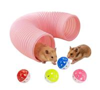 Expandable Exercising Toys with Bells Hamster Tunnel Foldable