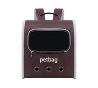 Expandable Pet Carrier Backpack, Breathable Dog Backpack Carrier, Large Cat Carrier Backpack, Small Dog Travel Backpacks 36 x 24 x 40 cm for Indoor, Present, Brown, White Color