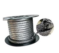 Expanded Flexible Graphite Braided Compression Gasket, Mechanical Seal, High Temperature and High Pressure Resistance for Cable Gland (Size:8×8mm,Color:Length: 3m)