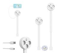 Expandeur de Prise pivotante Extensible - 3 Prises AC et Ports USB, réglable 18-26 Pouces pour Les Meubles derrière et Les espaces étroits