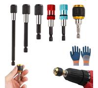 Expanlarge/Neattidyly Hex Shaft Quick-Change Adapter for Power Drill, Heavy-Duty Socket Converter, 1/4 Hex shank Bit Adapter, Chrome Vanadium Alloy Steel with Built-In Lock (1Set)