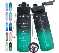 Expansea Gourde, Gourde Sport 1L/500ML/700ML/1500ML, Bouteille d'eau Tritan, Sans BPA, Gourde Motivation avec Filtre et Marqueur de Temps pour Gym, à vie, enfant, École, bureau, yoga, Le Cyclisme