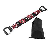 Expanseur Poitrine avec Bandes de Résistance, Support de Pompes Rouge , Équipement de Fitness Portable - Résistance Réglable, Poignée Antidérapante, Entraînement (Pourrir)