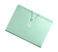 Expansion du dossier de fichiers à 12, Green 12TH FLOOR | Organisateur de fichiers extensible pour dossier de de bureau scolaire 12 poches fermeture élastique 325x245mm