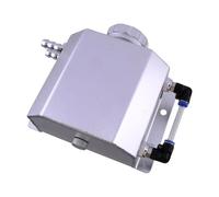 Expansion Tank Bouteille Expansion Débordement Liquide Refroidissement Radiateur Carrée Aluminium Argenté Universel Voiture 1 L Réservoir Eau Vase Expansion