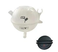 Expansion Tank Vase Pour VW Pour Golf 5 6 Pour Passat B6 B7 CC Pour Jetta MK5 Pour Tiguan 5N1K0121407 Vase Expansion Liquide Refroidissement Moteur Bouchon(B- Black Cap)