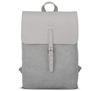 Expatrié Sac à Dos Femme Gris - Anouk - Feminin Sac à Partir de Toile & Cuir PU - Sac Moderne et Chic - Backpack Elegant - Poche PC Portable