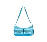 Expatrié Sac à Bandoulière Femmes Bleu Clair Métallisé - Electra - Petit Sac à Main pour les Fêtes, les Loisirs et Festivals - Sacs Élégant avec Bandoulière - Sacoche Esthétique Rétro