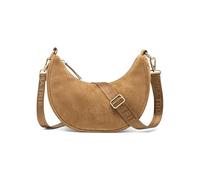 Expatrié Sac Bandoulière Femmes Marron - Lea Small Suede - Half Moon Bag - Sac Banane avec Sangle Réglable - Sacoche Demi Lune en Cuir Végétalien - Imperméable
