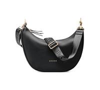 Expatrié Sac Bandoulière Femmes Noir - Lea Medium - Half Moon Bag - Sac Banane avec Sangle Réglable - Sacoche Demi Lune en Cuir Végétalien - Imperméable