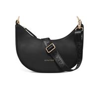 Expatrié Sac Bandoulière Femmes Noir - Lea Small - Half Moon Bag - Sac Banane avec Sangle Réglable - Sacoche Demi Lune en Cuir Végétalien - Imperméable