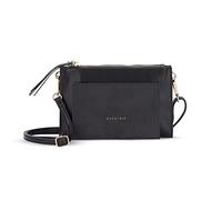 Expatrié Sac Epaule Femme Noir - Isabelle - Pochette Elégante et Sac à Main Croisé avec Bandoulière Amovible - Petit Sac à Main Plat pour Mariage et Fête